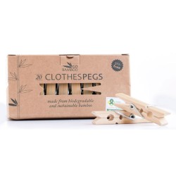 Bamboo Clothes Pegs, Pack...